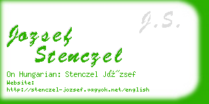 jozsef stenczel business card